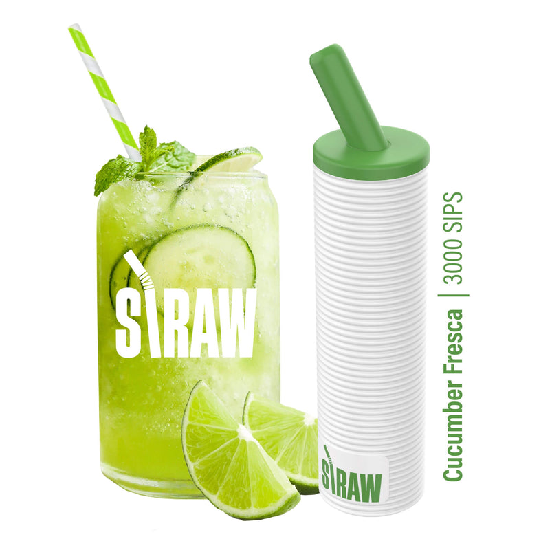 Straw Vape Disposable | 3000 Puffs | 8mL | 50mg Cucumber Fresca