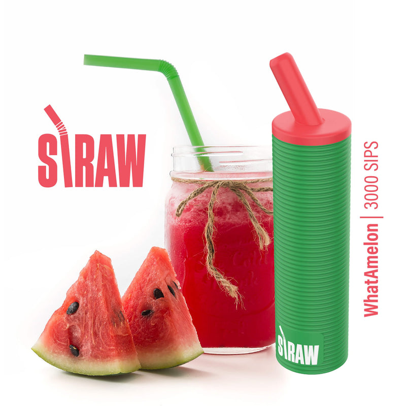 Straw Vape Disposable | 3000 Puffs | 8mL | 50mg Whatamelon