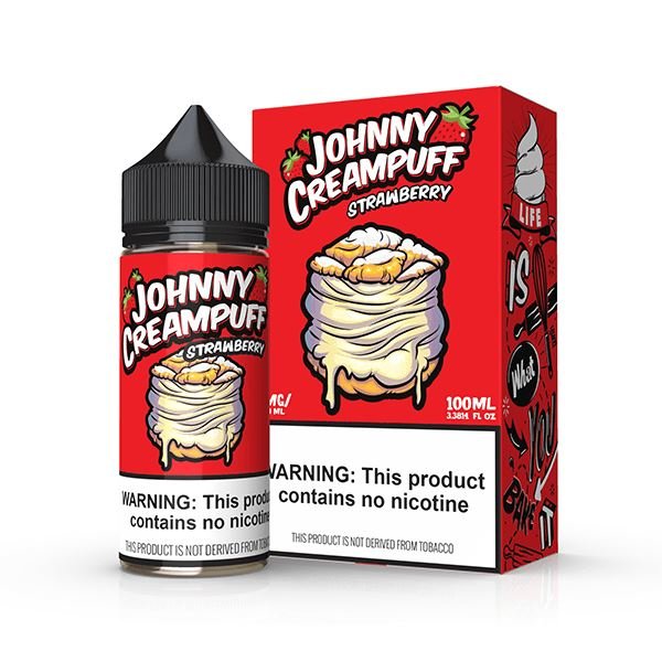 Strawberry by Tinted Brew - Johnny Creampuff TF-Nic Series 100mL with Packaging