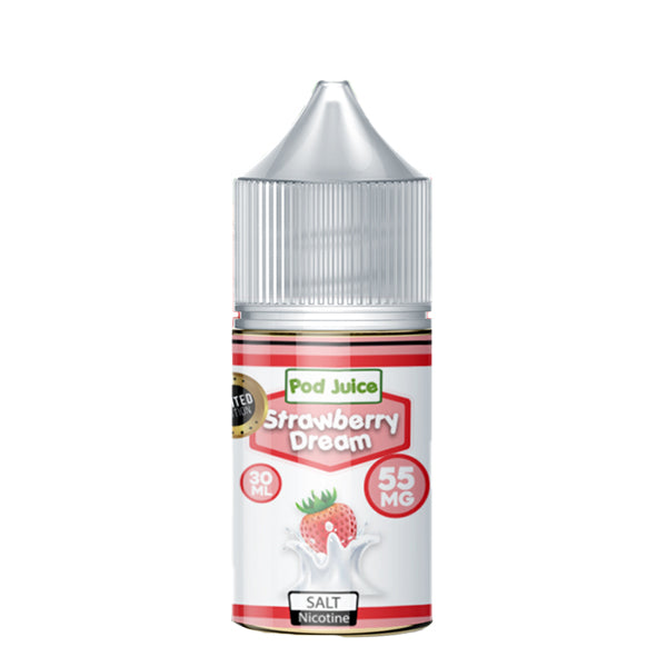 Strawberry Dream Salt by Pod Juice E-Liquid 30mL bottle