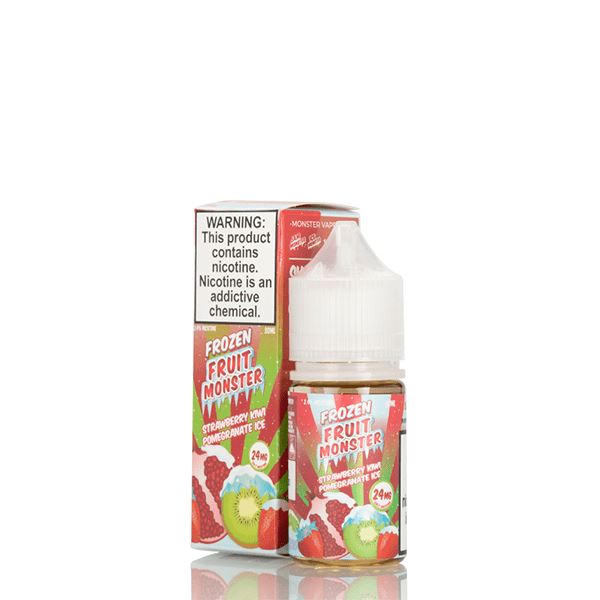 Strawberry Kiwi Pomegranate Ice By Frozen Fruit Monster Salts E-Liquid with packaging