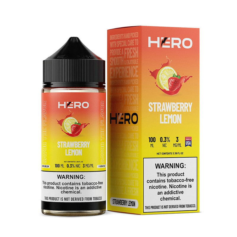 Strawberry Lemon by Hero E-Liquid 100mL (Freebase)
