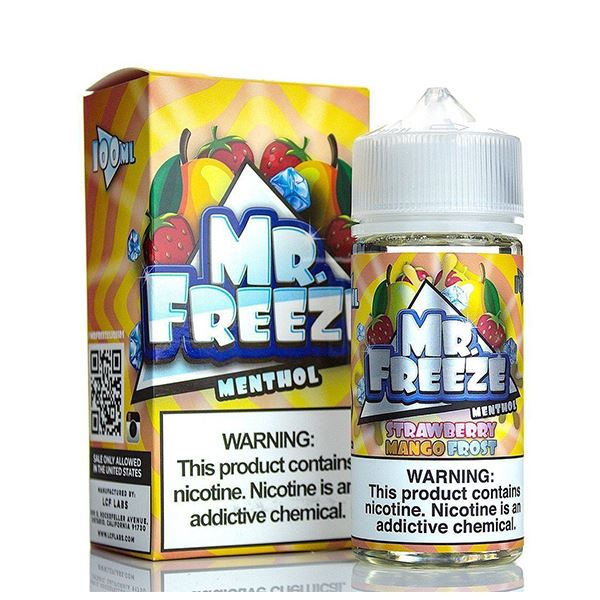 Strawberry Mango Frost by Mr. Freeze E-Liquid with packaging