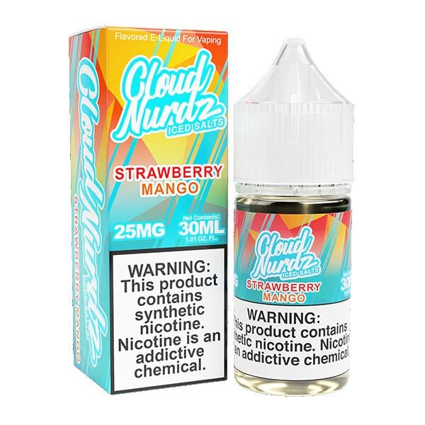 Strawberry Mango Iced by Cloud Nurdz TFN Salts 30ml with packaging