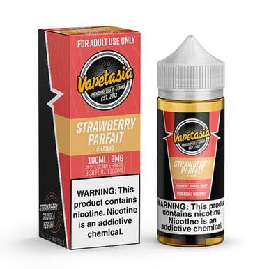 Strawberry Parfait by Vapetasia 100ml with packaging