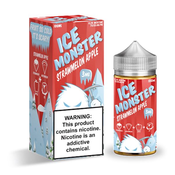 Strawmelon Apple Ice by Jam Monster E-Liquid with packaging