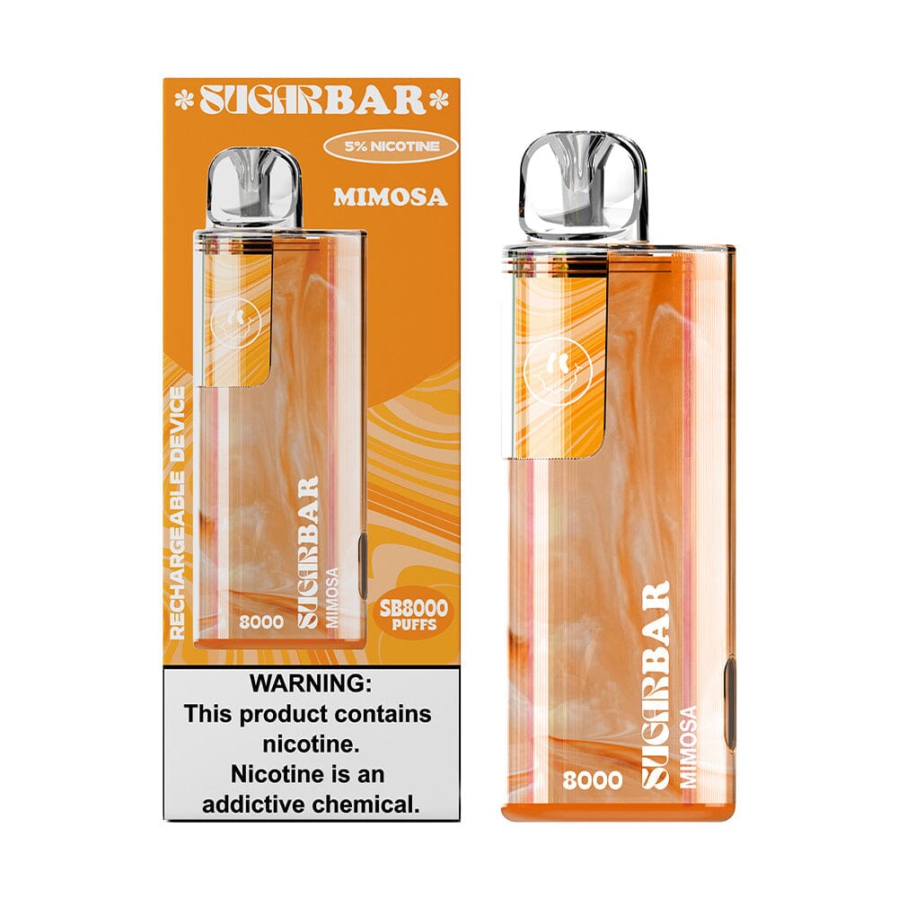 Sugarbar SB8000 Disposable 8000 Puffs 19mL 50mg mimosa with packaging