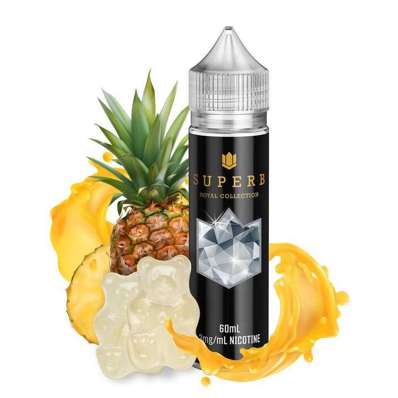 SUPERB ROYAL COLLECTION | Diamond Gummy 60ML eLiquid bottle with background
