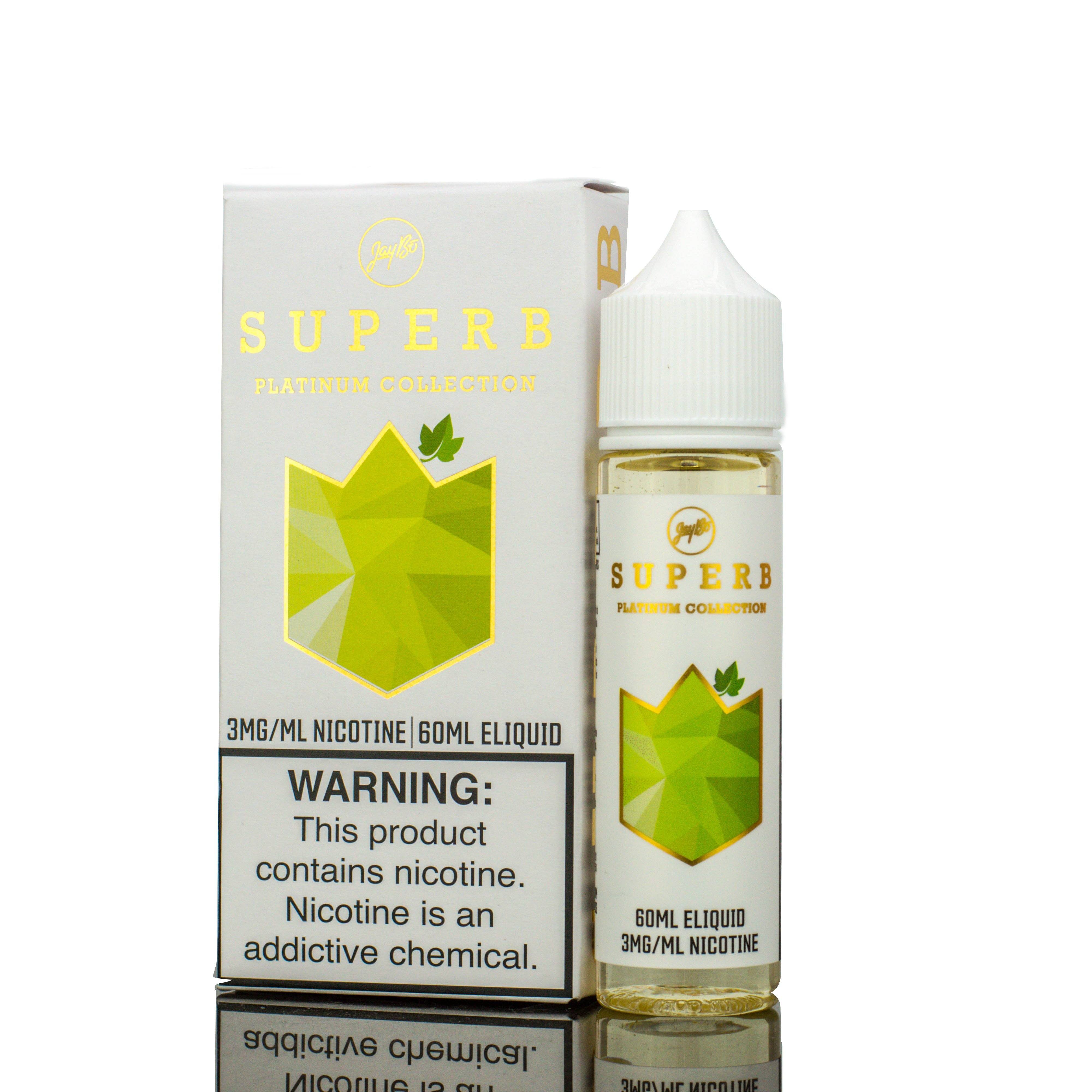 SUPERB X JAYBO PLATINUM COLLECTION | White Grape 60ML eLiquid with packaging