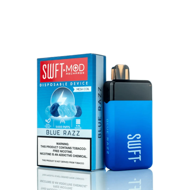 SWFT Mod Disposable | 5000 Puffs | 15mL blue razz with packaging