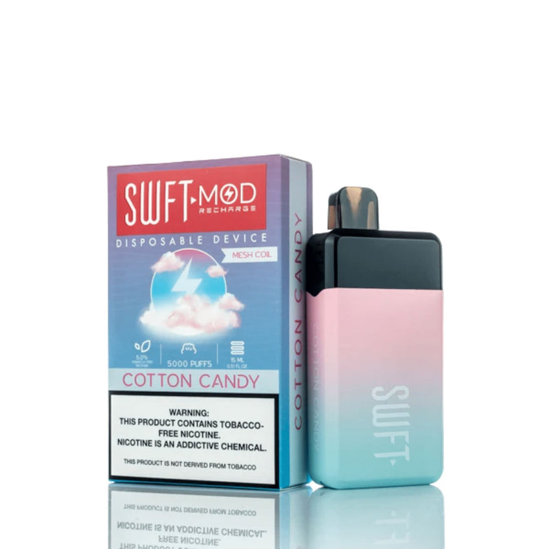 SWFT Mod Disposable | 5000 Puffs | 15mL cotton candy with packaging