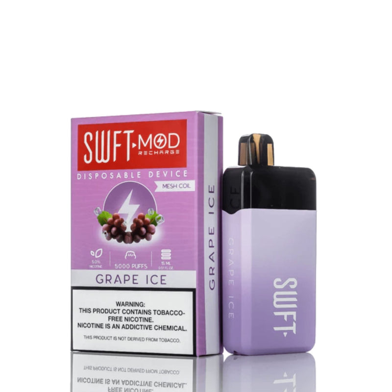 SWFT Mod Disposable | 5000 Puffs | 15mL grape ice with packaging