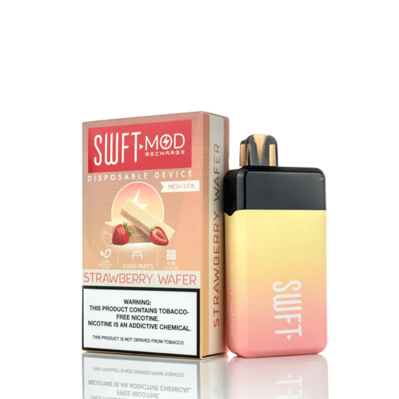 SWFT Mod Disposable | 5000 Puffs | 15mL strawberry wafer with packaging