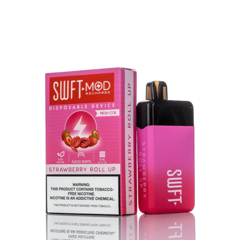SWFT Mod Disposable | 5000 Puffs | 15mL strawberry roll up with packaging