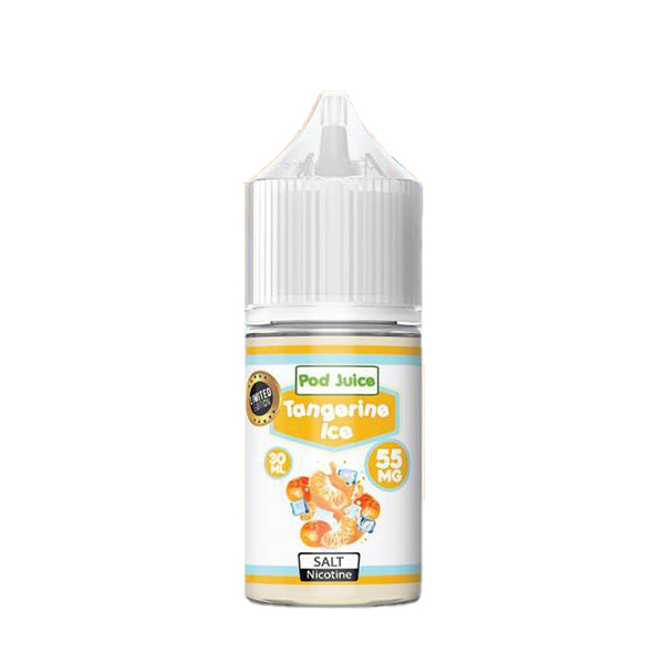 Tangerine Ice Salt by Pod Juice E-Liquid 30mL bottle