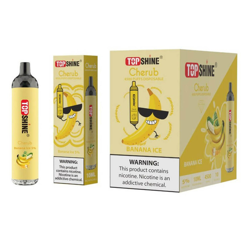 Topshine Disposable 4500 Puffs 10mL banana ice with packaging