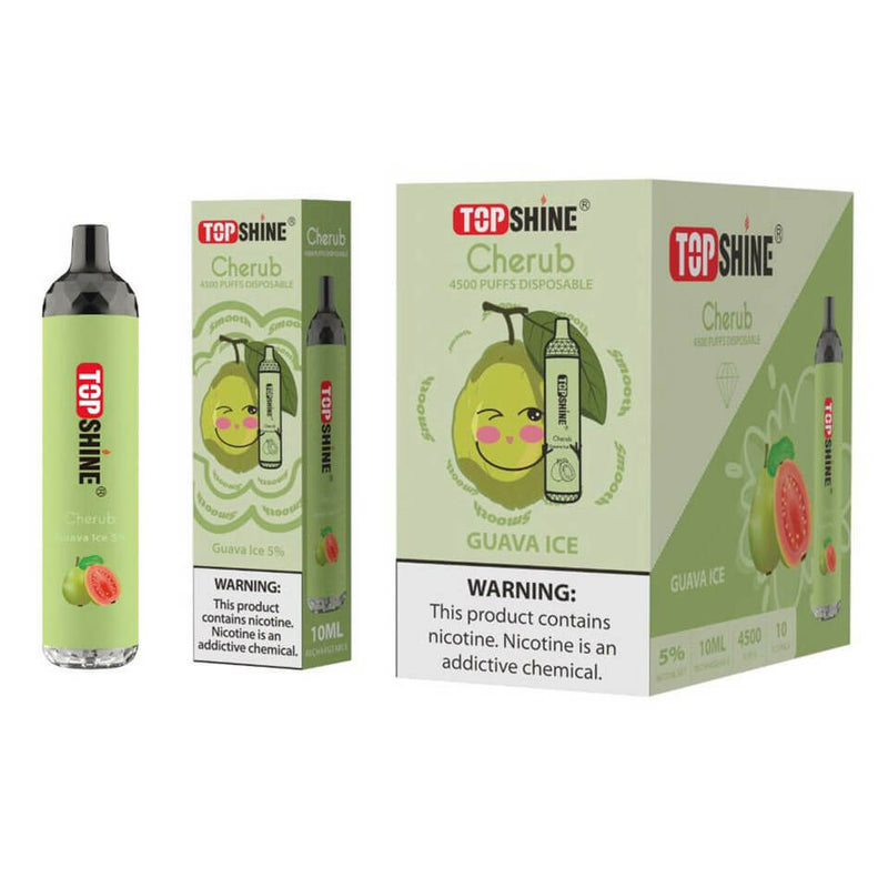 Topshine Disposable 4500 Puffs 10mL guava ice with packaging