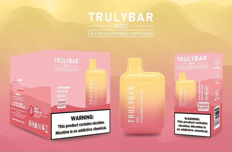 Truly Bar (Elf Edition) 5000 Puffs 13mL strawberry peach ice with packaging