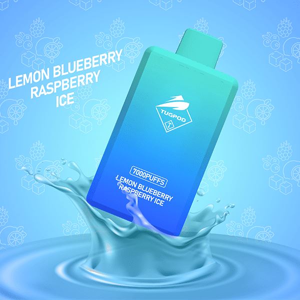 Tugpod BOX Disposable | 7000 Puffs | 16mL | 50mg Lemon Blueberry Raspberry Ice
