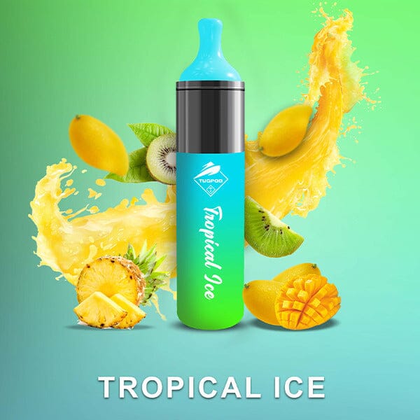 Tugpod EVO Disposable 4500 Puffs 10mL 50mg tropical ice with background