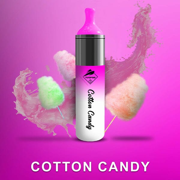 Tugpod EVO Disposable 4500 Puffs 10mL 50mg cotton candy with background