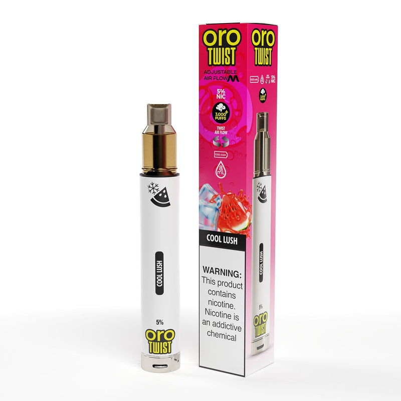 Twist Oro Flow Disposable 3000 Puffs - Individual coo lush with packaging
