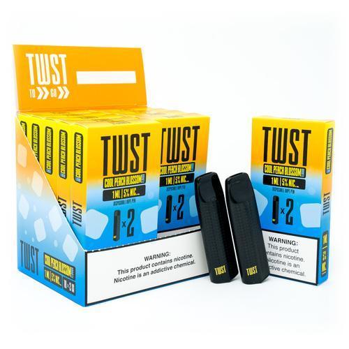 TWST E-liquids Disposable (2 Packs - Box of 10) cool peach blossom with packaging