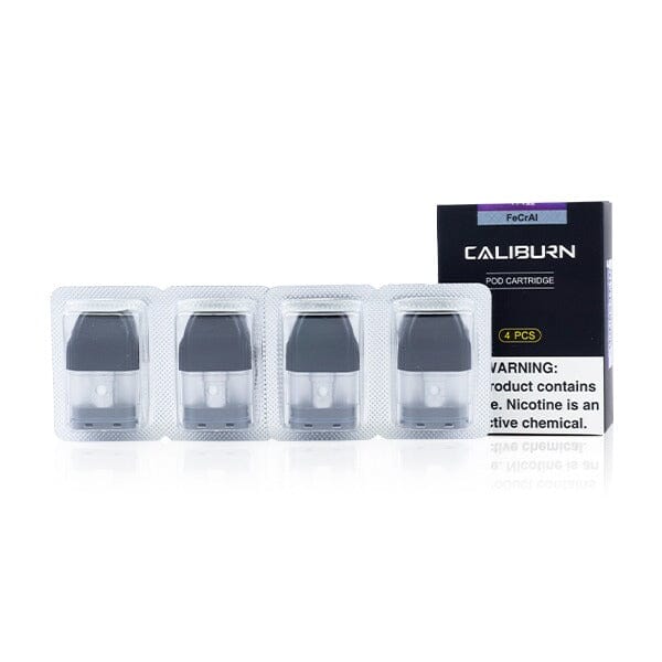 Uwell Caliburn Replacement Pod Cartridge (Pack of 4) with packaging