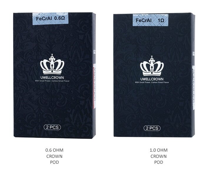 Uwell Crown Pods (2-Pack) 0.6ohm 1.0 ohm group photo