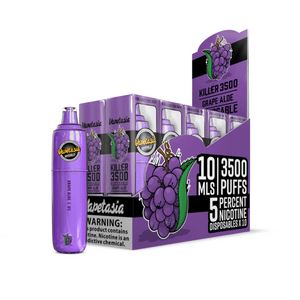 Vapetasia – Killer Fruits Disposable | 3500 Puffs | 10mL - Grape Aloe with packaging