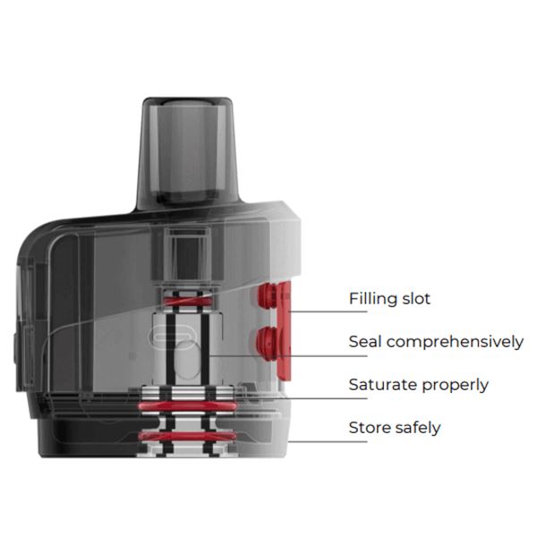 Vaporesso Gen Air Replacement Pod 4.5mL (2-Pack) with specs