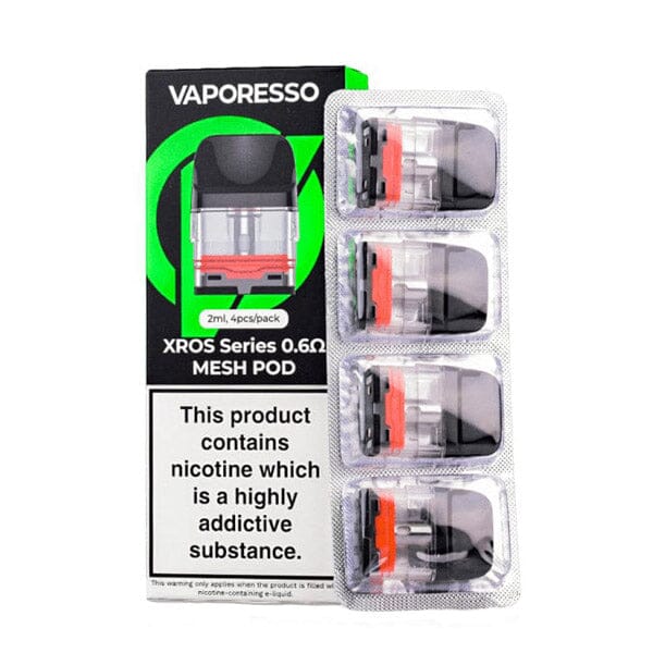 Vaporesso XROS Pods | 4-Pack - 0.6ohm Mesh Pod with packaging