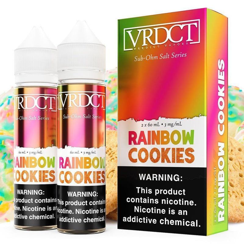 Rainbow Cookies by VERDICT SUB OHM SALT SERIES E-Liquid 2X 60ml with packaging