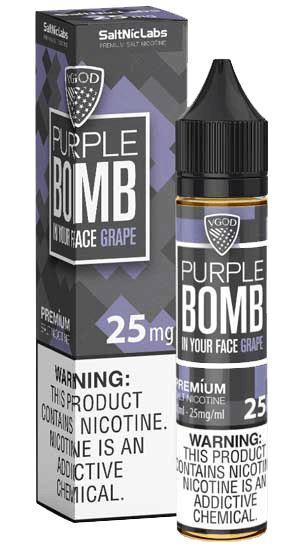 Purple Bomb by VGOD SaltNic 30ml with packaging