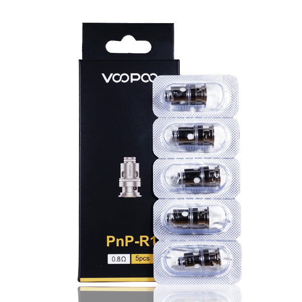 VooPoo PnP Coils (5-Pack) Pnp-R1 0.8 ohm with packaging