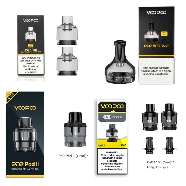 VooPoo PnP Replacement Pods | 2-Pack Group Photo