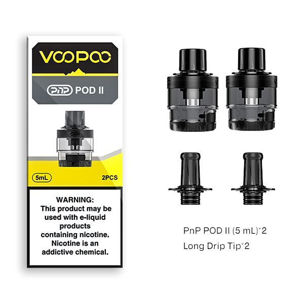 VooPoo PnP Replacement Pods | 2-Pack PnP Pod 5mL with packaging