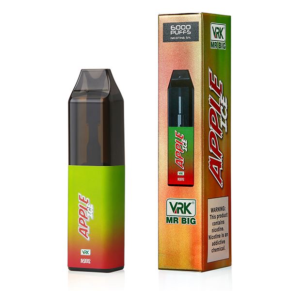 VRK Mr. Big Disposable 6000 Puffs 18mL apple ice with packaging