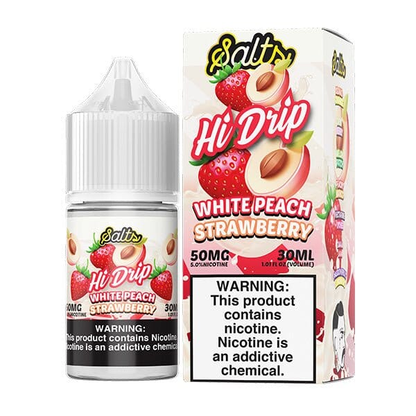 White Peach Strawberry by Hi-Drip Salts 30ml with Packaging