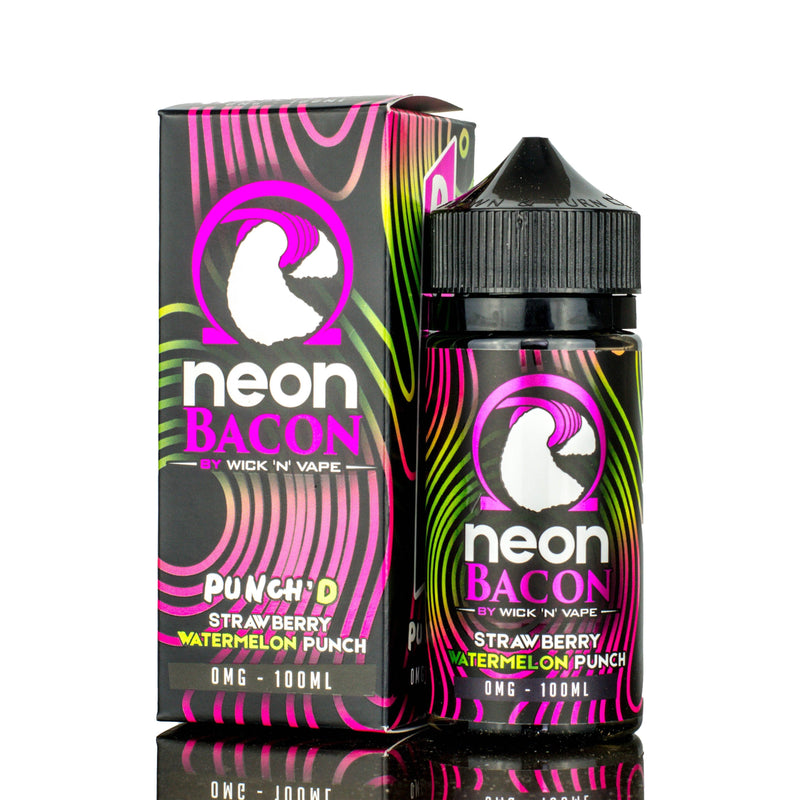 WICK N VAPE | Neon Bacon Pink PUNCH'D eLiquid with packaging