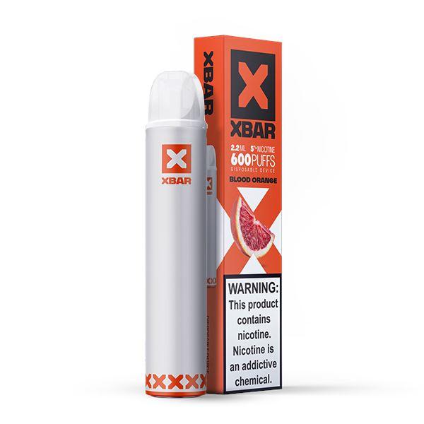 X BAR Disposable E-Cigs (Individual) blood orange with packaging