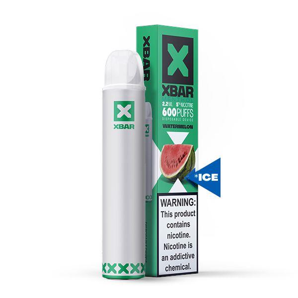 X BAR Disposable E-Cigs (Individual) watermelon ice with packaging