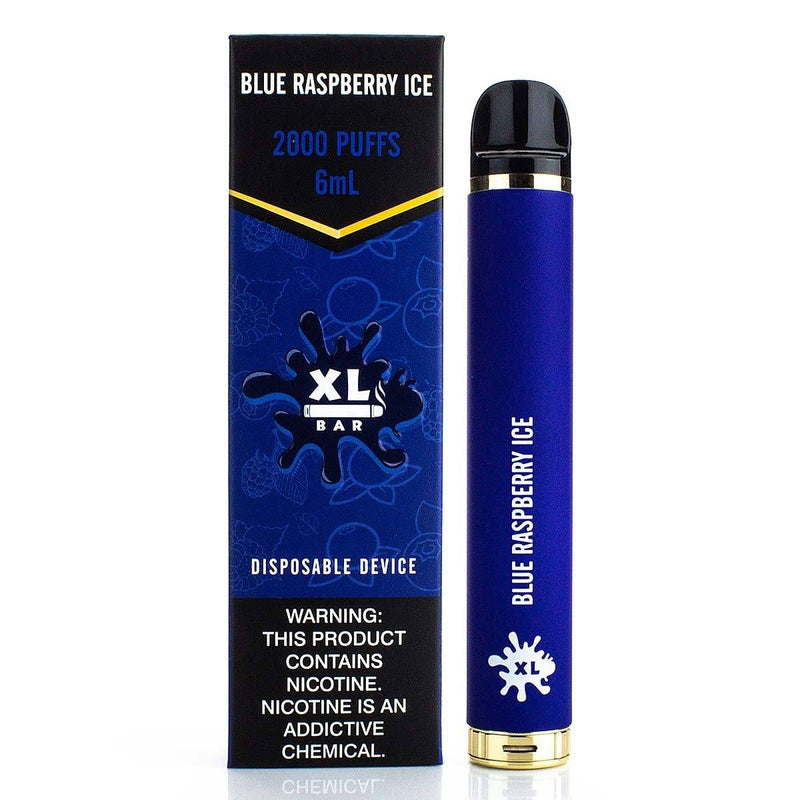 XL Bar Disposable Device (Individual) - 2000 Puffs blue raspberry ice with packaging