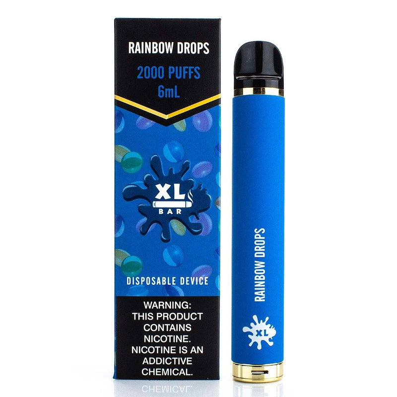 XL Bar Disposable Device (Individual) - 2000 Puffs rainbow drops with packaging