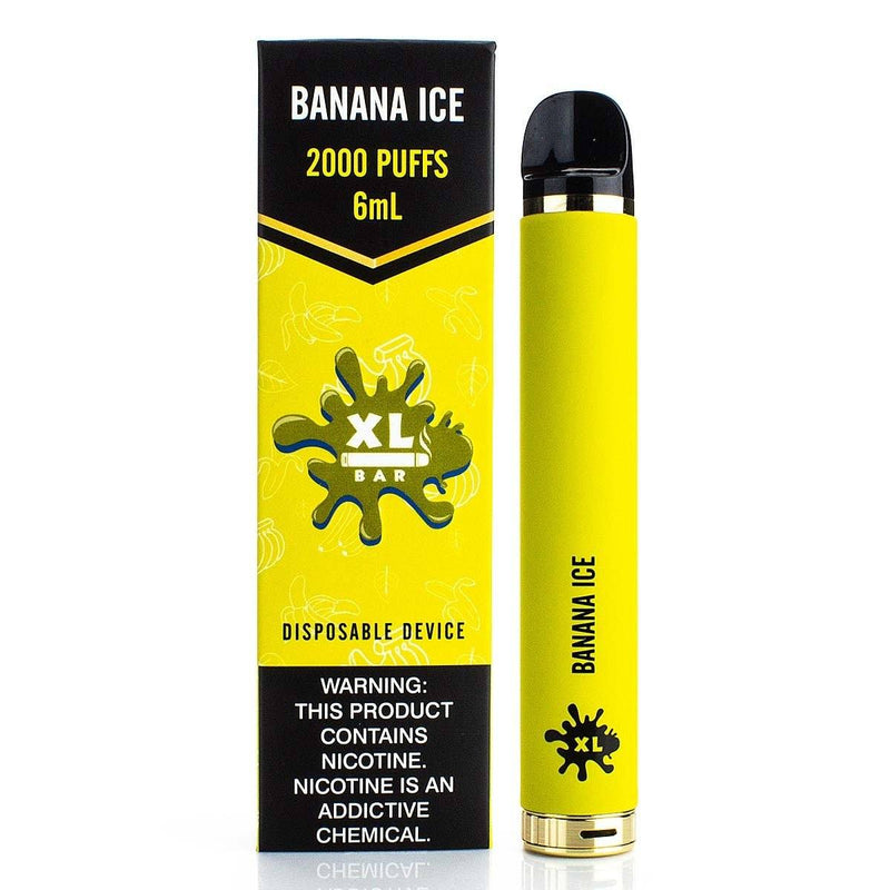 XL Bar Disposable Device (Individual) - 2000 Puffs banana ice with packaging