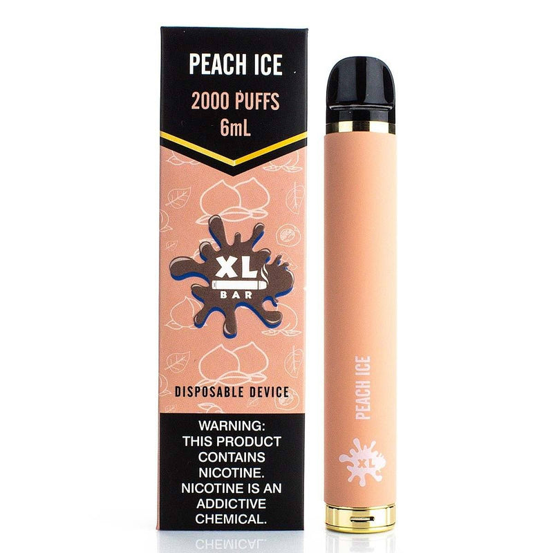 XL Bar Disposable Device (Individual) - 2000 Puffs peach ice with packaging