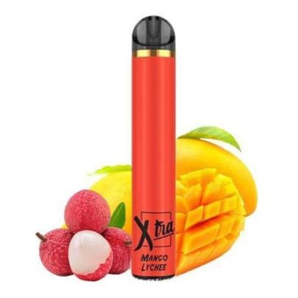 XTRA | Disposable 1500 Puffs (Individual) mango lychee with background