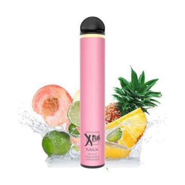 XTRA MAX Disposable Device - 2500 Puffs peach pineapple lemonade with background