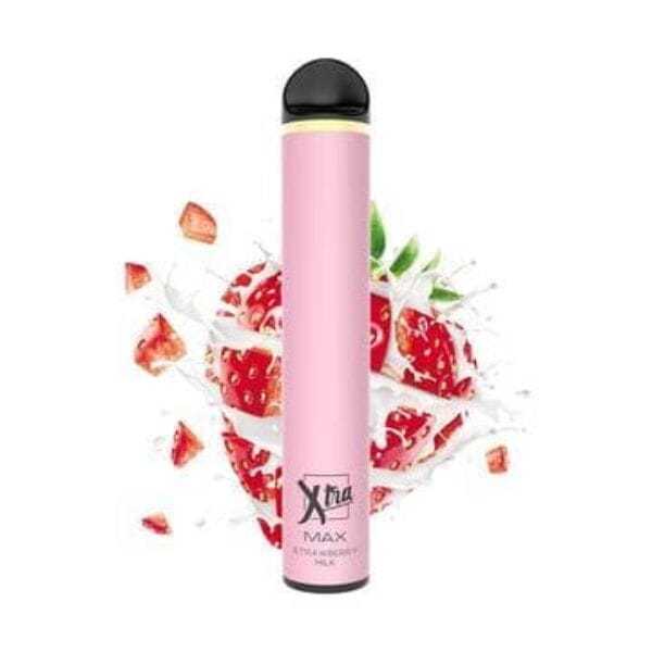 XTRA MAX Disposable Device - 2500 Puffs strawberry milk with background