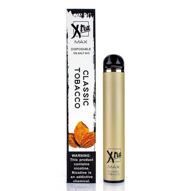 XTRA MAX Disposable Device - 2500 Puffs classic tobacco with packaging